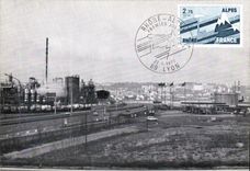 CPSM Lyon Le sillon industriel rhodanien premier jour maximum 1977
