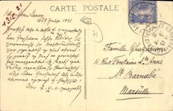 CPA Bourbon Lancy La Cour de l'Etablissement des Bains 