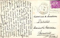 CPA Bourbon Lancy Thermal Maison de Bois 