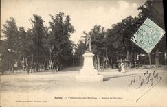 CPA Autun Promenade des Marbres Statue de Divitiac 