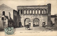 CPA Autun Porte Saint Andre Epoque Romaine 