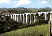 CPSM Les Environs de Chauffailles Mussy sous Dun Le Viaduc 
