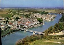 CPSM Verdun sur le Doubs Vue generale aerienne 