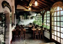 CPSM Brancion Auberge du Vieux Brancion La Terrasse Grillades au feu de bois Ses specialites 