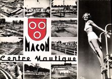CPSM Macon Centre Mautique pin-up
