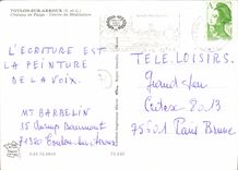 CPSM Toulon sur Arroux S et L Chateau ed Plaige Centre de Meditation