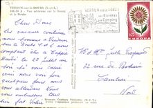 CPSM Verdun sur le Doubs S et L Vue aerienne sur le Bourg et le Doubs 