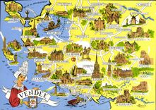 CPSM VENDEE carte touristique