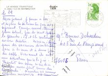 CPSM Ile de Noirmoutier multivues petite marchande de mimosas