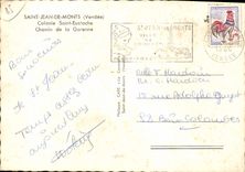 CPSM SAINT JEAN DE MONTS Colonie SAINT EVSTACHE Chemin de la Garenne