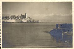 CPA COTE D'AZUR ANTIBES Les Remparts et la chaine des Alpes 