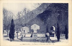CPA BRELL La Place et le Monument aux Morts 
