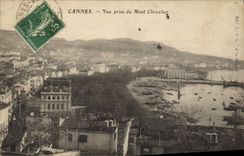 CPA CANNES vue prise du Mont Chevalier 