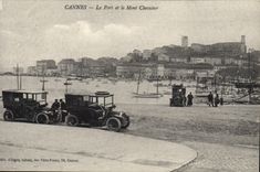 CPA CANNES Le Port et le Mont Chevalier automobile taxi