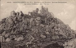 CPA SAINTE AGNES  Environs de Menton Ruines Sarrasines du vieux Chateau 