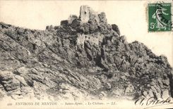 CPA ENVIRONS DE MENTON Sainte Agnes Le Chateau 