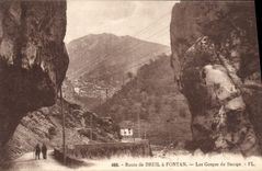 CPA Route de BREIL FONTAN Les Gorges de Saorge 