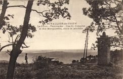 CPA ST VALLIER de THIEY Le Pilon panorama Iles St Honorat et Ste Marguerite dans le lointaln 