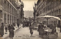 CPA Cote d’Azur NICE Le Marché aux Fleurs 