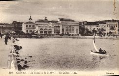 CPA CANNES Le Casino vu de la Mer The Casino 