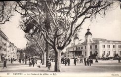 CPA CANNES le casino et les allees 