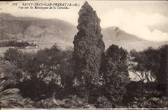 CPA SAINT JEAN CAP FERRAT vue sur les montognes de la corniche 