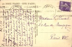 CPA CANNES le Port le mont chevalier 