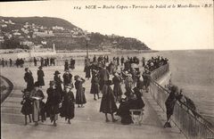 CPA NICE rauba capeu terrasse du soleil et le mont boron 