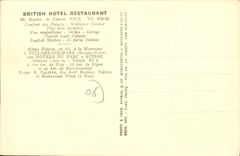 CPA PATRAS British Hotel Restaurant Boulev de Cimiez Nice