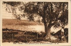 CPA NICE vue generale pris de saint philippe 