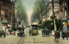 CPA NICE avenue de la gare 