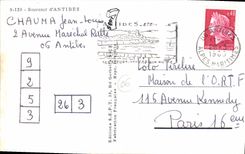 CPA Souvenir d'Antibes