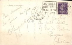 CPA Juan les Pins Baigneurs sur la plage