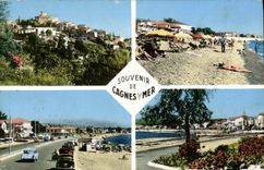 CPA Cote d'Azur Souvenir de Cagnes sur mer et le Cros 