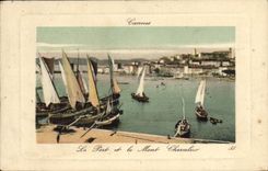CPA Cannes le port de la Mont Chevalier 