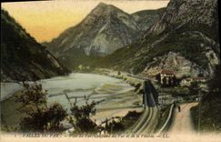 CPA Vallee du Var plan du Var Confluent du Var et de la Vesubie 