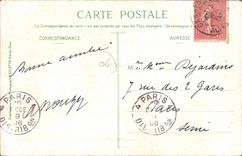 CPA Nice Avenue de la Gare cafe de la Regence