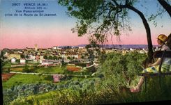 CPA Vence vue panoramique prise de la rout St Jeannet 
