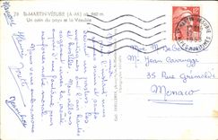 CPA St Martin Vesubie Un coin du pays et la Vesubie 