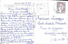 CPA Menton la plage et le Quai general Leclerc de Hautacloque 