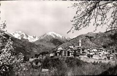 CPA La Suisse Nicoise St Martin Vesubie vue generale au fond la Cime Archas et la Cime de la Valette