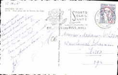 CPA Antibes vue prise de la route du Cap