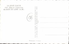 CPA La Cote d'Azur plan de l'Excursion du Saut du Loup 