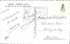 CPA Menton le Port et vue sur la Vieille ville 