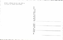 CPA Utelle la place et l'eglise Saint Veran 