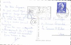 CPA Menton Garavan vue vers la Frontiere Franco Italienne et l'Italie 