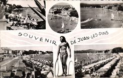 CPA Souvenir de Juan les Pins pin-up