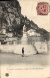 CPA Nice les Rochers du chateau et statue Charles Felix 