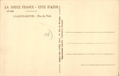 CPA Cote d'Azur Villefranche rue du Poilu 