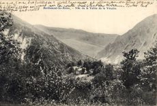 CPA Berthemont les Bains vue de la Vallee de la Vesubie 